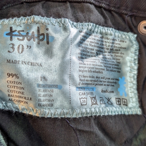 Ksubi Jeans Mens Van Winkle Skinny Leg Rekt Green Black $ Size 30/32 - Picture 10 of 11